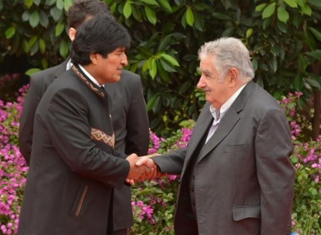 Jose mujica se reune con evo morales durante su visita a la ciudad de mexico