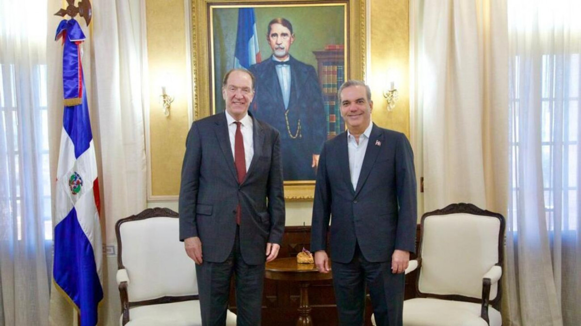 El presidente del Banco Mundial, David Malpass y el Presidente Luis Abinader