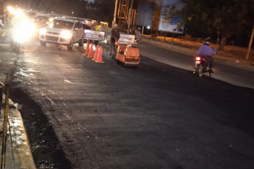 Concluyeron trabajos entrada a Los Molina.